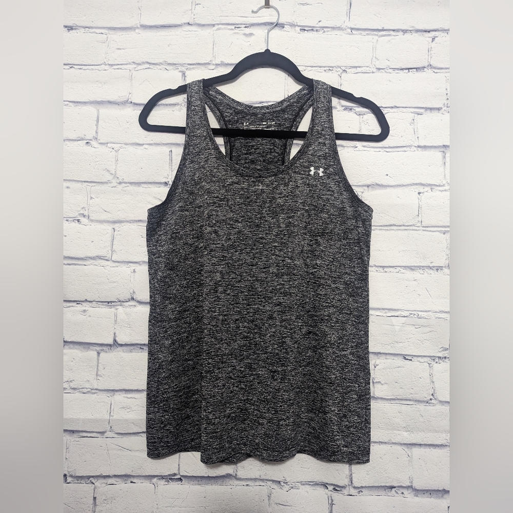 Under Armour Heat Gear Loose Tank Top Shirt Black and Gray Women's Size Small